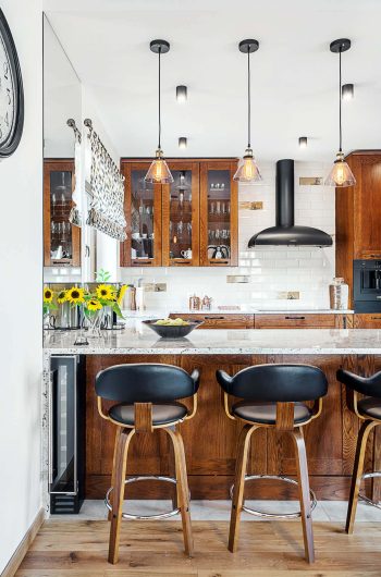 Aranżacja kuchni granit ''Colonial Cream''.